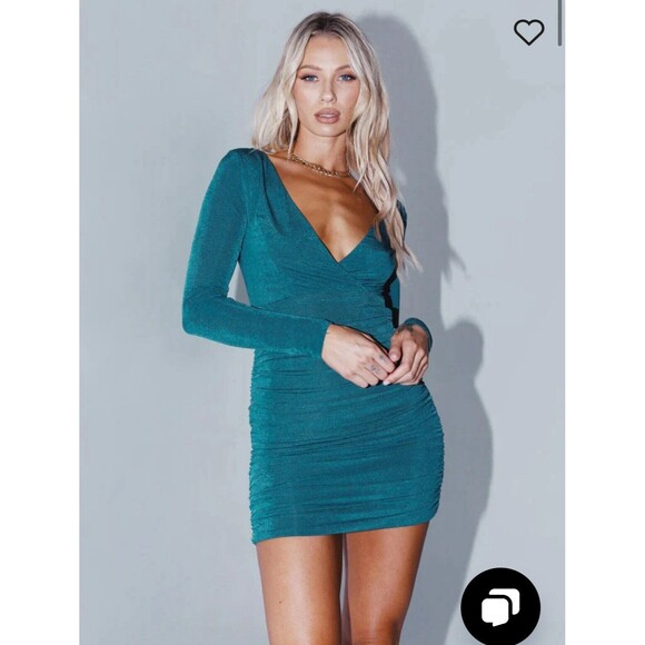 Princess Polly Nico Mini Dress Size 4 Blue - Picture 1 of 11